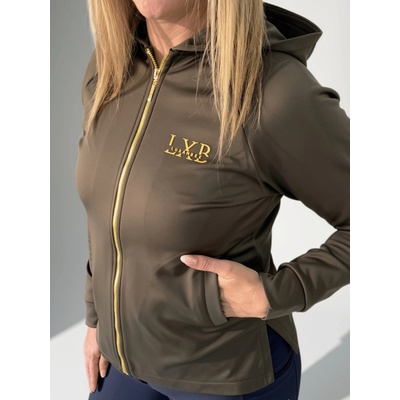 Luxambee Dámská mikina na zip KHAKI