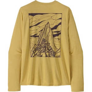 Patagonia Мъжка спортна тениска Patagonia L/S Cap Cool Daily Shirt Cloud Crag Sport shirt - Limestone Yellow / Light Limestone Yellow X-Dye - размер XXL (216-8005-0316)