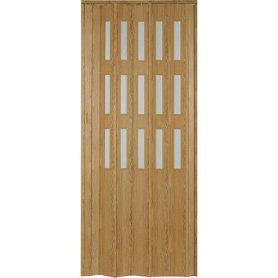 Hopa zhrňovacie dvere Matrix presklené buk rustikálny 87 x 200 cm