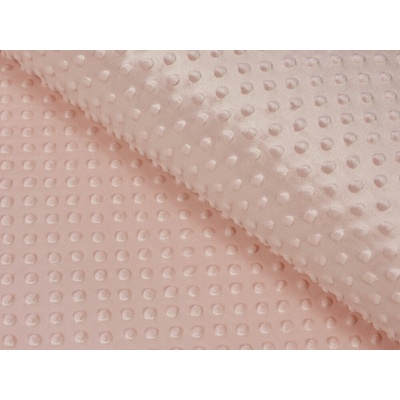 Detská látka Minky 3D bodky MKP-024 Tmavo béžová - šírka 150 cm