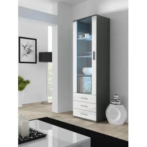 Cama meble Витрина Cama SOHO S1 сиво/бял гланц (SOHOWITS1 SZ/BI)