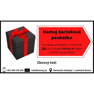 Darčeková poukážka v hodnote 20€