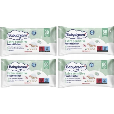 Babydream Vlhčené ubrousky extra sensitive 320 ks – Hledejceny.cz