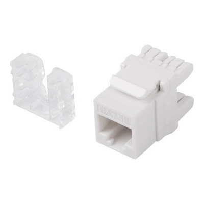 Lanberg Keystone конектор Lanberg RJ45 UTP CAT. 5e 180°, White - KSU5-1000 (KSU5-1000)