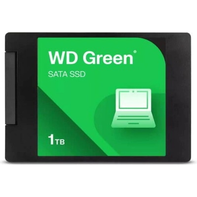 Памет SSD 1TB Western Digital Green (WDS100T5G0A-00CPT0), SATA 6Gb/s, 2.5"(6.35 cm), скорост на четене до 545MB/s (WDS100T5G0A-00CPT0)