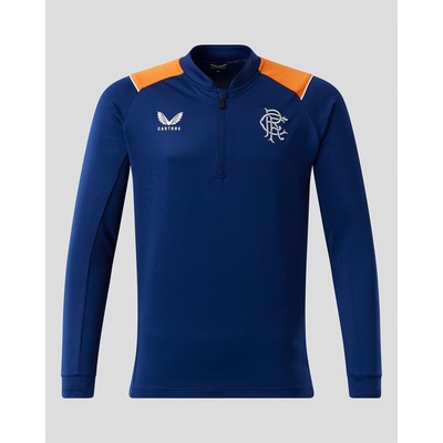 Castore Men's 1/4 Zip Fleece - Navy/Orange
