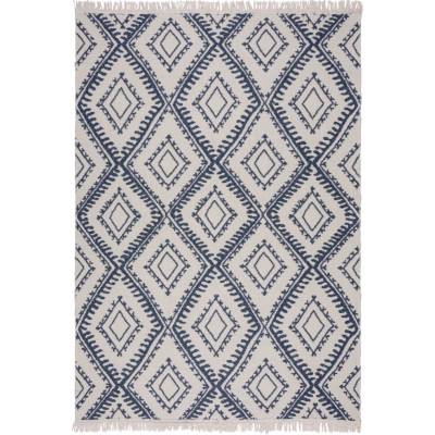 Flair Rugs Deuce Alix Recycled Rug Navy Modrá