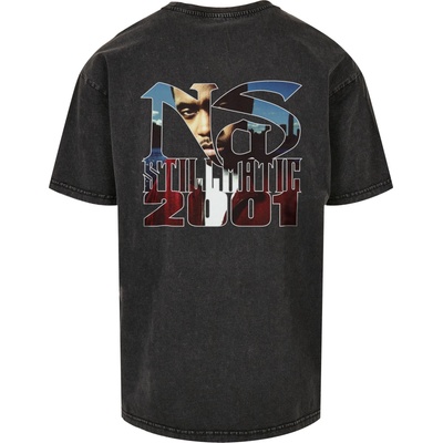 Mister Tee Мъжка тениска в черен цвят Mister Tee Nas Stillmatic Acid Washed OversizeUB-MT2724-00007 - Черен, размер XS