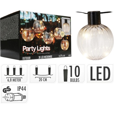 PROGARDEN KO-AF5300250 Světelný řetěz LED PARTY 10 žárovek 6,8 m