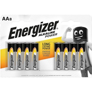 Energizer Батерия, AA молив, 8 бр. , ENERGIZER "Alkaline Power" E300128001/NZAP6A05 (E300128001/NZAP6A05)