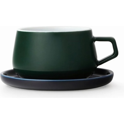VIVA Чаша за чай с подложна чинийка VIVA Classic Pine Green 250ml, порцелан (1006998)