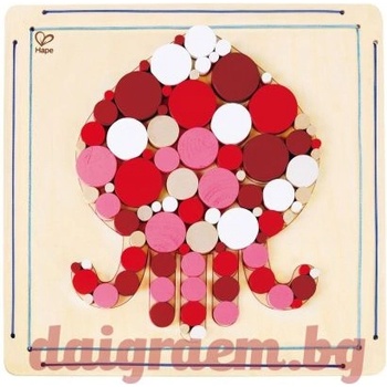 Image 1 of Hape Дървена мозайка Октопод, Hape E5114 (H5114)