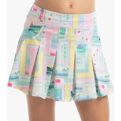 Lucky in Love Deco Love Club Skirt W/Pocket růžovo-modro-žlutá