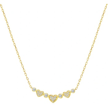 SAVICKI колие със сърце Savicki: злато. диаманти