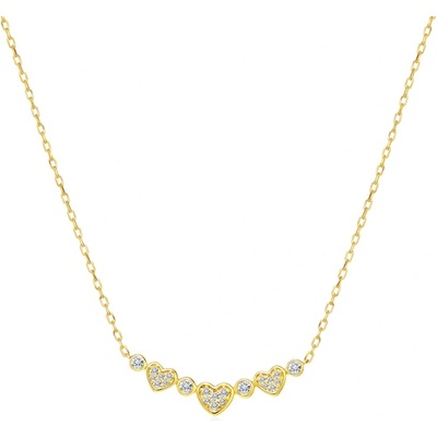 SAVICKI колие със сърце Savicki: злато. диаманти
