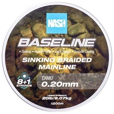 Nash Baseline Sinking Braid Camo 1200m 0,20mm 9,07kg