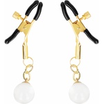 Kink Glass Bead Nipple Clamps Gold