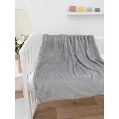 MKLuzkoviny.cz Dětská deka do postýlky mikroplyš Exclusive Laura světle šedá