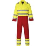 Portwest hi-vis bizflame services fr90 / Огнеупорен светлоотразителен гащеризон, антистатичен - hv жълт/червен m (fr90yerm)