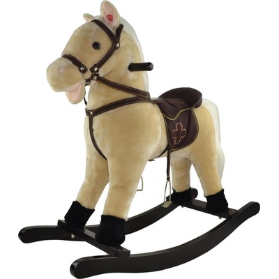 Teddies houpací kůň béžový