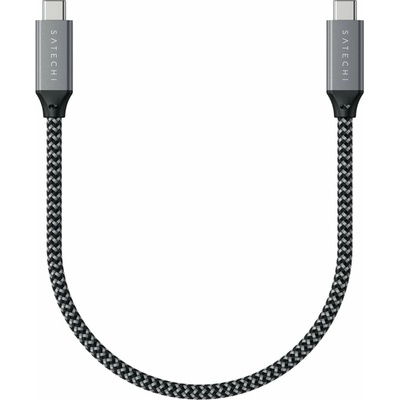 Satechi Кабел Satechi ST-U4C25M, от USB C(м) към USB C(м), 0.25m, 100W, черен (ST-U4C25M)