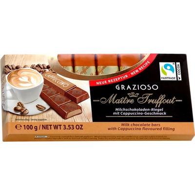 Maitre Truffout Grazioso Mléčná čokoláda s cappuccinem 8 ks 100 g