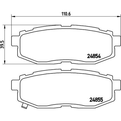 BREMBO Sada brzdových platničiek kotúčovej brzdy P78018