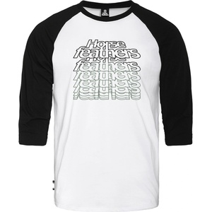Horsefeathers Тениска Rollin Raglan - бяла/черна Horsefeathers | Byal | МЪЖЕ | L