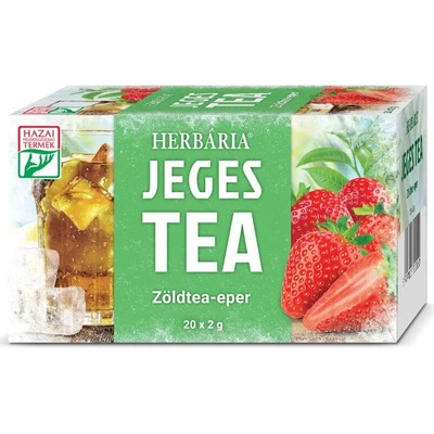 Herbária Ľadový čaj zelený čaj a jahoda 20 ks