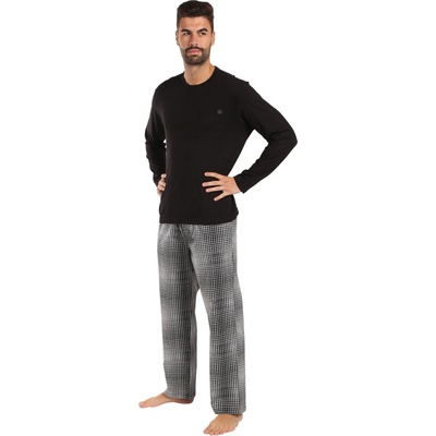 Calvin Klein NM2842E-QP5 pánské pyžamo dlouhé černo šedé