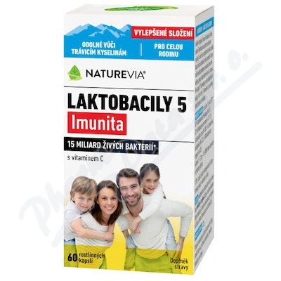 NatureVia Laktobacily 5 Imun 60 kapslí