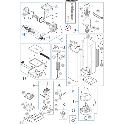 SPAMG165A00 kit - mechanická stopka pro Lbar