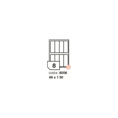 Rayfilm R0555.8056A stříbrné PET laser etikety 48x130mm 100 listů