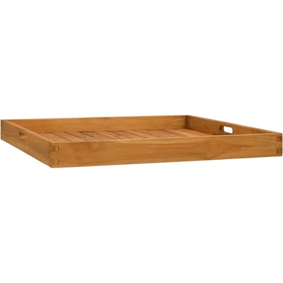 vidaXL Поднос за сервиране, 70x70 см, тиково дърво масив (315459)