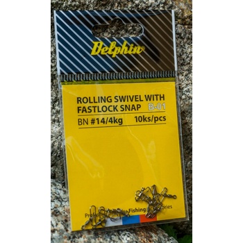 Delphin Rolling Swivel with Fastlock Snap B-01 10 ks