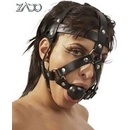 Kožená nastaviteľná maska na hlavu s kolíkom Zado