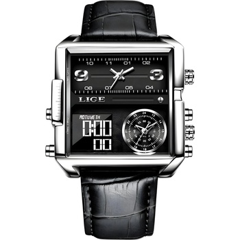 LIGE Часовник lige xu-35206 - Черен / Сребърен kp35206 (xu-35206)