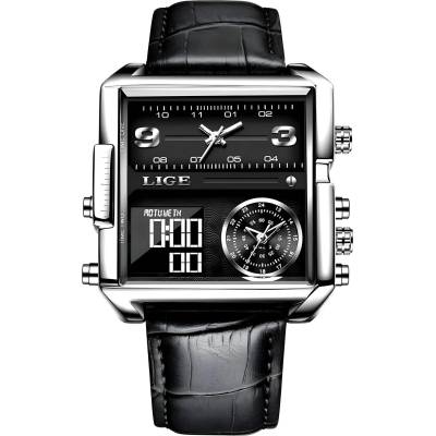 LIGE Часовник lige xu-35206 - Черен / Сребърен kp35206 (xu-35206)