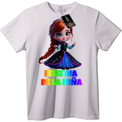 NOONEBRAND Тениска Frozen Anna Честен Ден на Момичето - 7XL, White