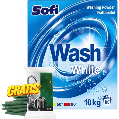 Wash prací prášok na bielu bielizeň 10 kg