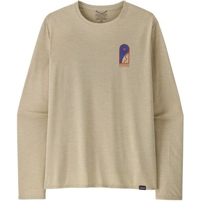 Patagonia M's L/S Cap Cool Daily Graphic Shirt - Lands Размер: XL / Цвят: бежов