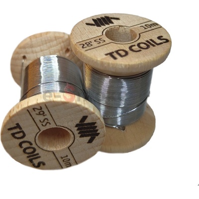 TD Coils SS316L 10m odporový drôt AWG 29 ga 0,29 mm