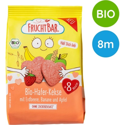 FRUCHTBAR ovsené sušienky s ovocím 8m+ BIO 100 g