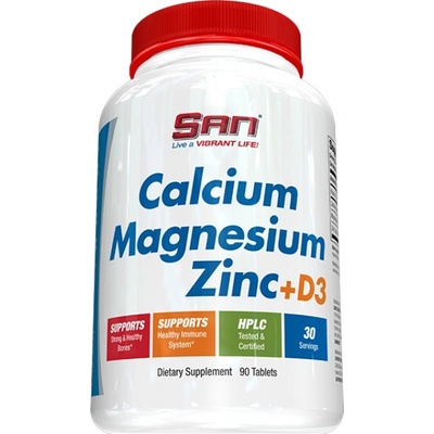 SAN Nutrition Calcium Magnesium Zinc + D3 [90 Таблетки]