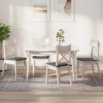 vidaXL Възглавници за седалки 4 pcs Тъмен сив 40 x 40 x 3 cm текстил (42015190)