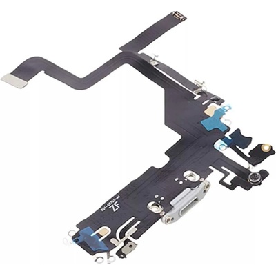 iPhone 14 Pro nabíjecí konektor dock flex mikrofon (bílý)