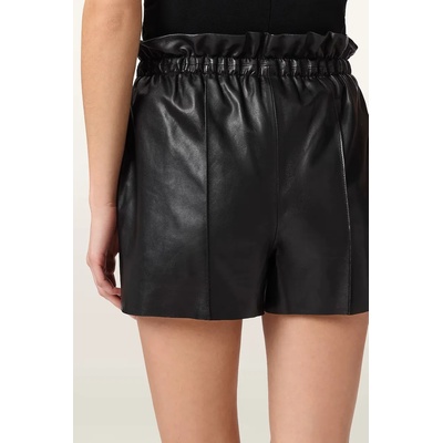 AllSaints къс панталон дамски от кожа FRAN (W060TE)