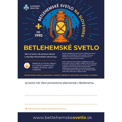 Plagát Betlehemské svetlo – tmavomodrý