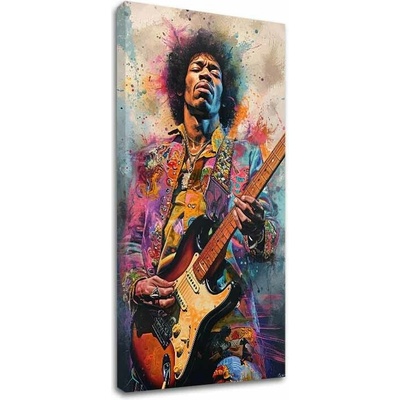 Obraz Jimi Hendrix - Ohnivé tóny | dokončené rukou umelca - 50x100 cm