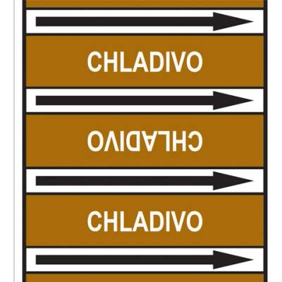 Značení potrubí, chladivo, 505 ks,100 × 60 mm PZ 022939